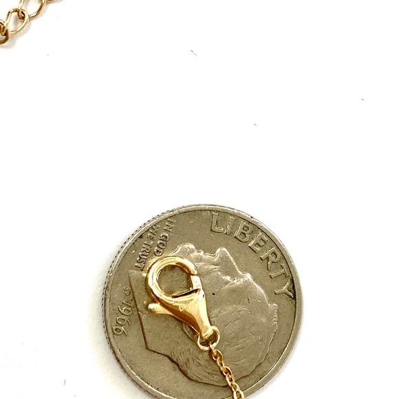 14kt Gold Lucky Charm Evil Eye Anklet